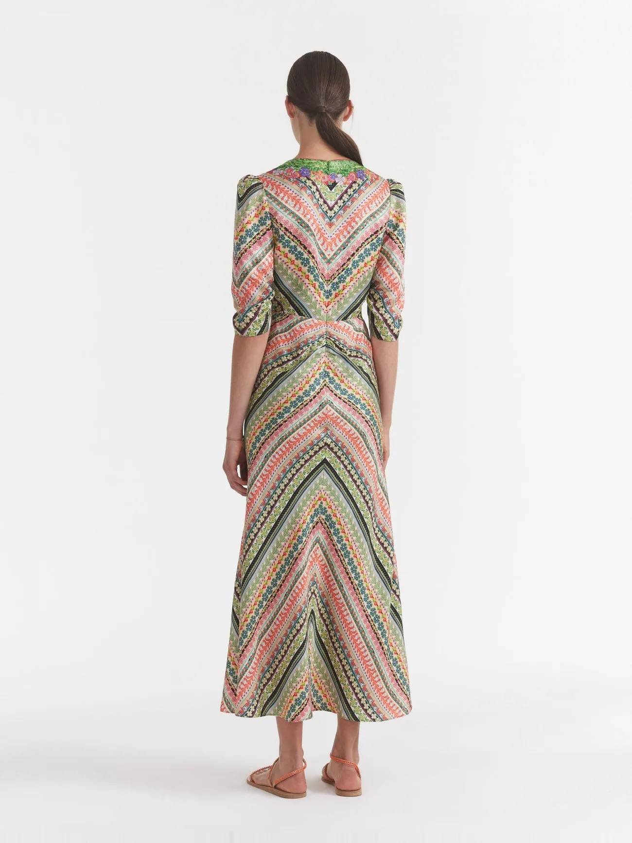 10931MITSUB Print v-neck dress