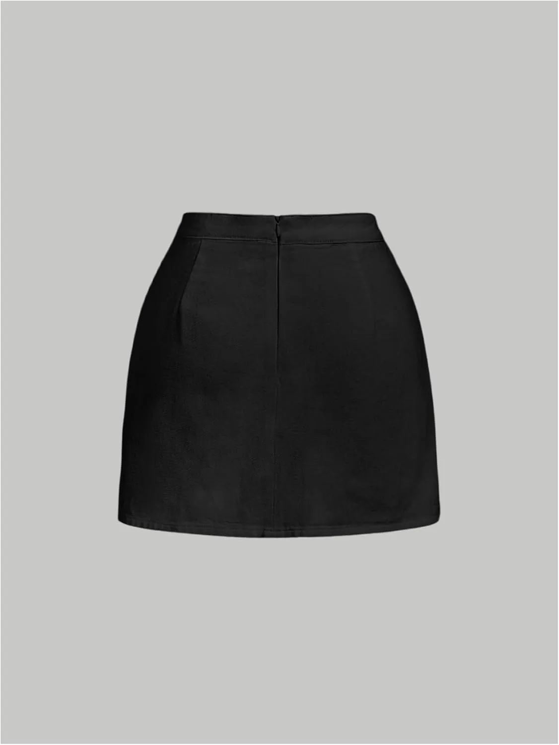 Floerns Women's High Waisted Big Bow Wrap Front Mini Bodycon Denim Skirts
