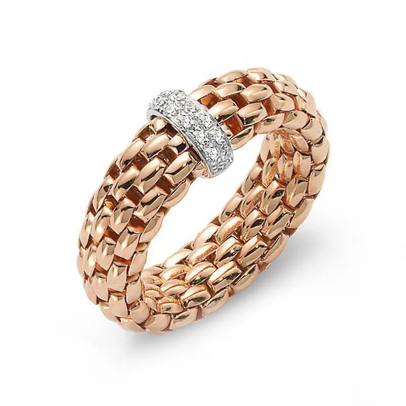 FP Vendome 18ct Rose Gold .1ct Diamond Ring