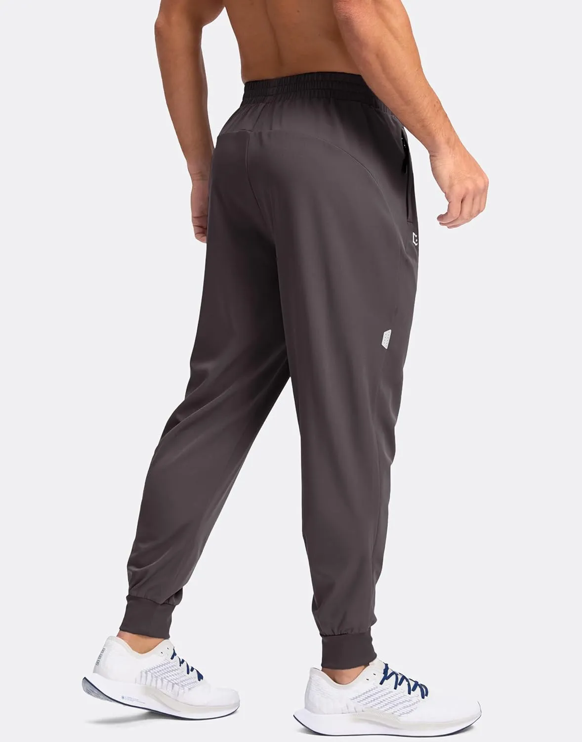 G Gradual Men's Joggers with Zipper Pockets Lightweight Athletic Workout Pants Quick Dry Sweatpants for Men Running Hiking