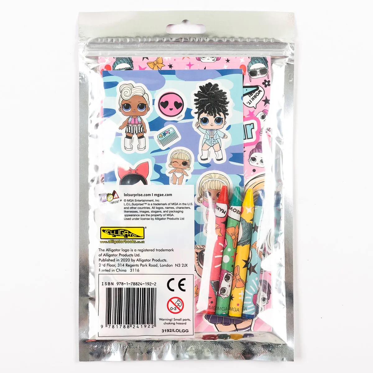 Grab and Go Play Packs Includes 2 Mini Crayons, Sticker, Coloring - Paw Patrol, Avengers, Spiderman, LOL Surprise, Toy Story, Spirit (1Pcs)