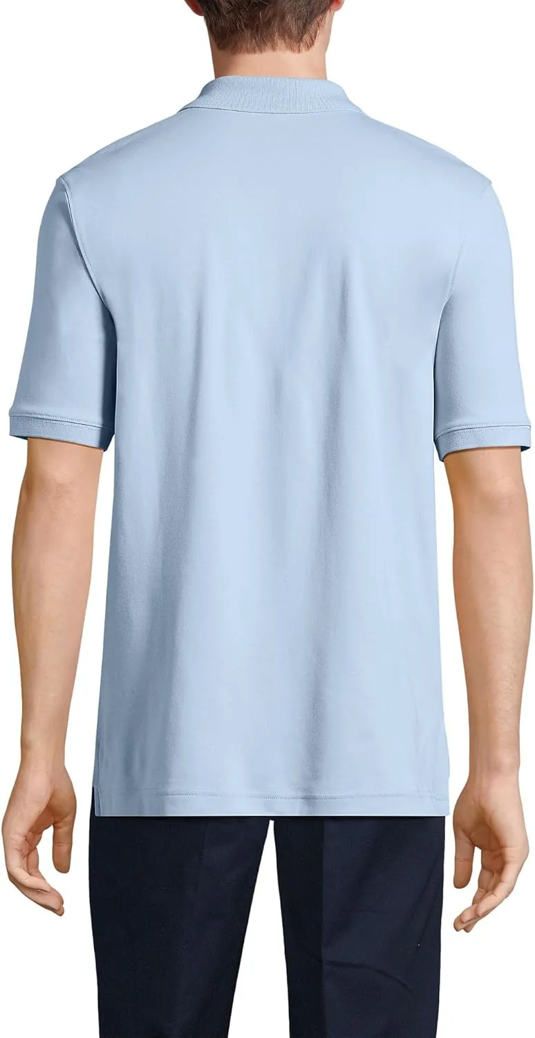 Lands' End School Uniform Men's Long Sleeve Interlock Polo Shirt