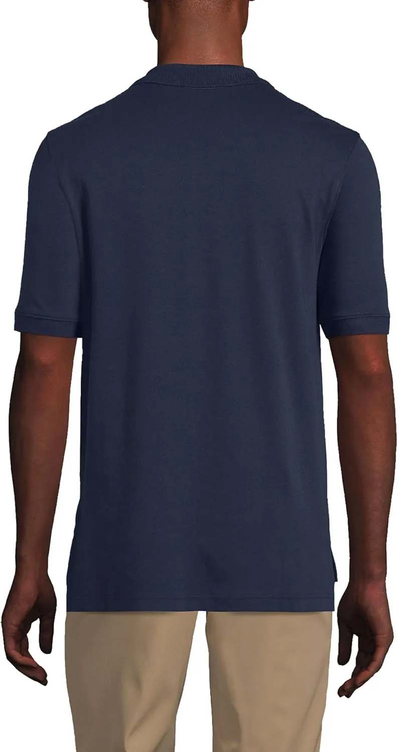 Lands' End School Uniform Men's Long Sleeve Interlock Polo Shirt