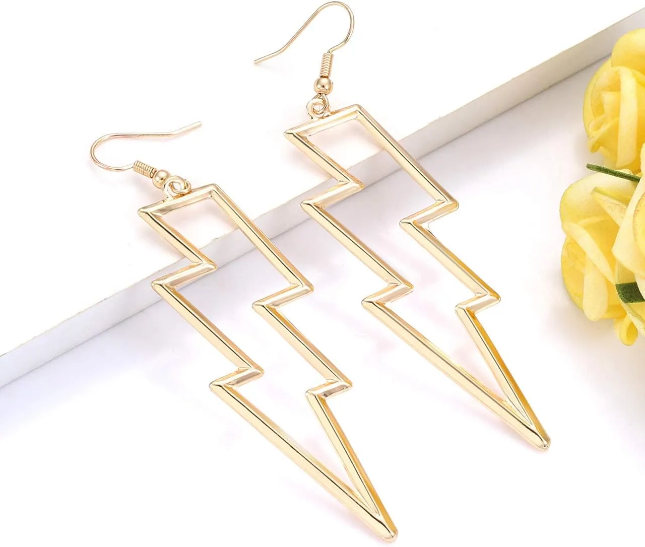 Lightning Bolt Drop Dangle Earrings For Woman Statement Flash Thunder Hook Earrings Punk Fashion Jewelry