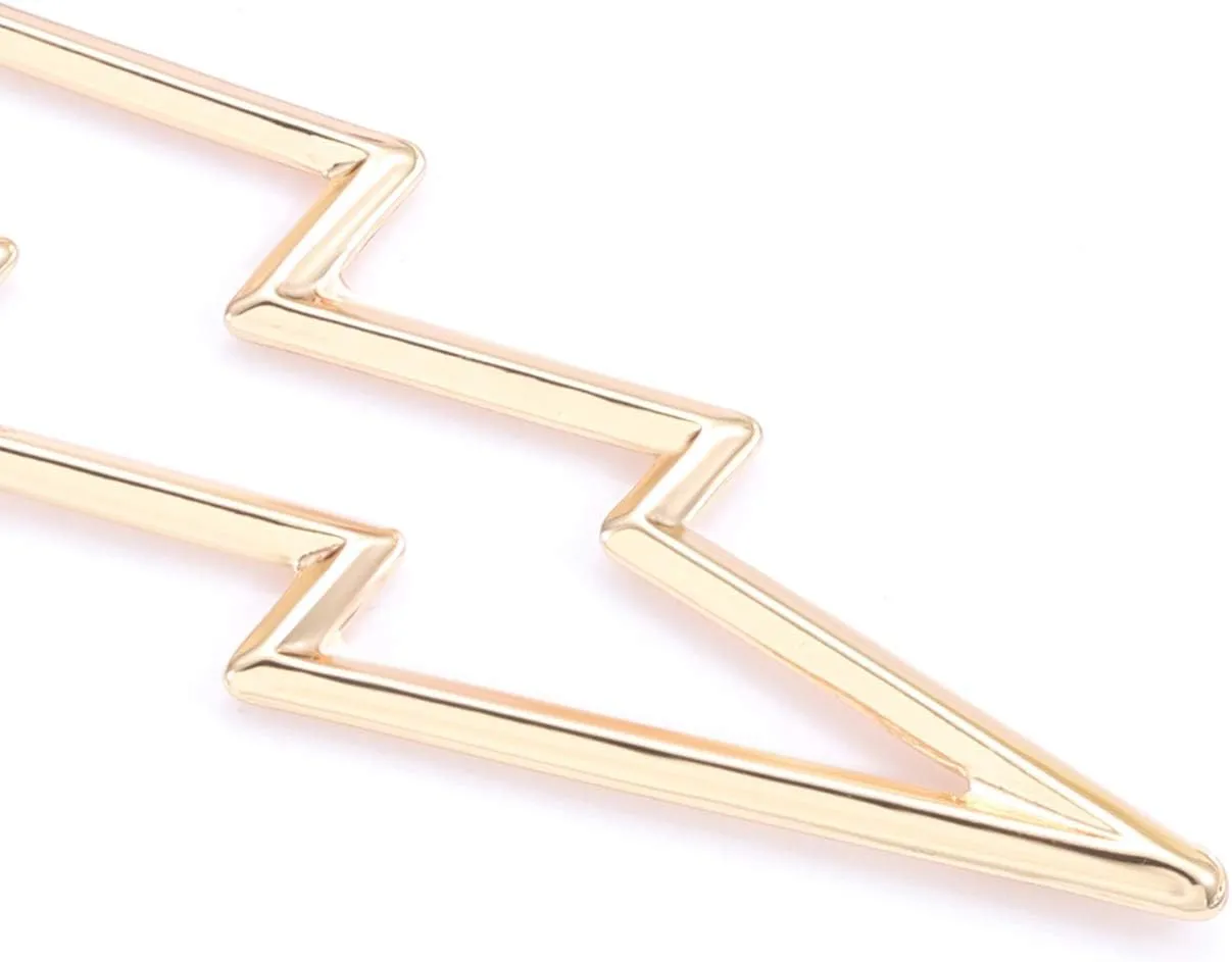 Lightning Bolt Drop Dangle Earrings For Woman Statement Flash Thunder Hook Earrings Punk Fashion Jewelry