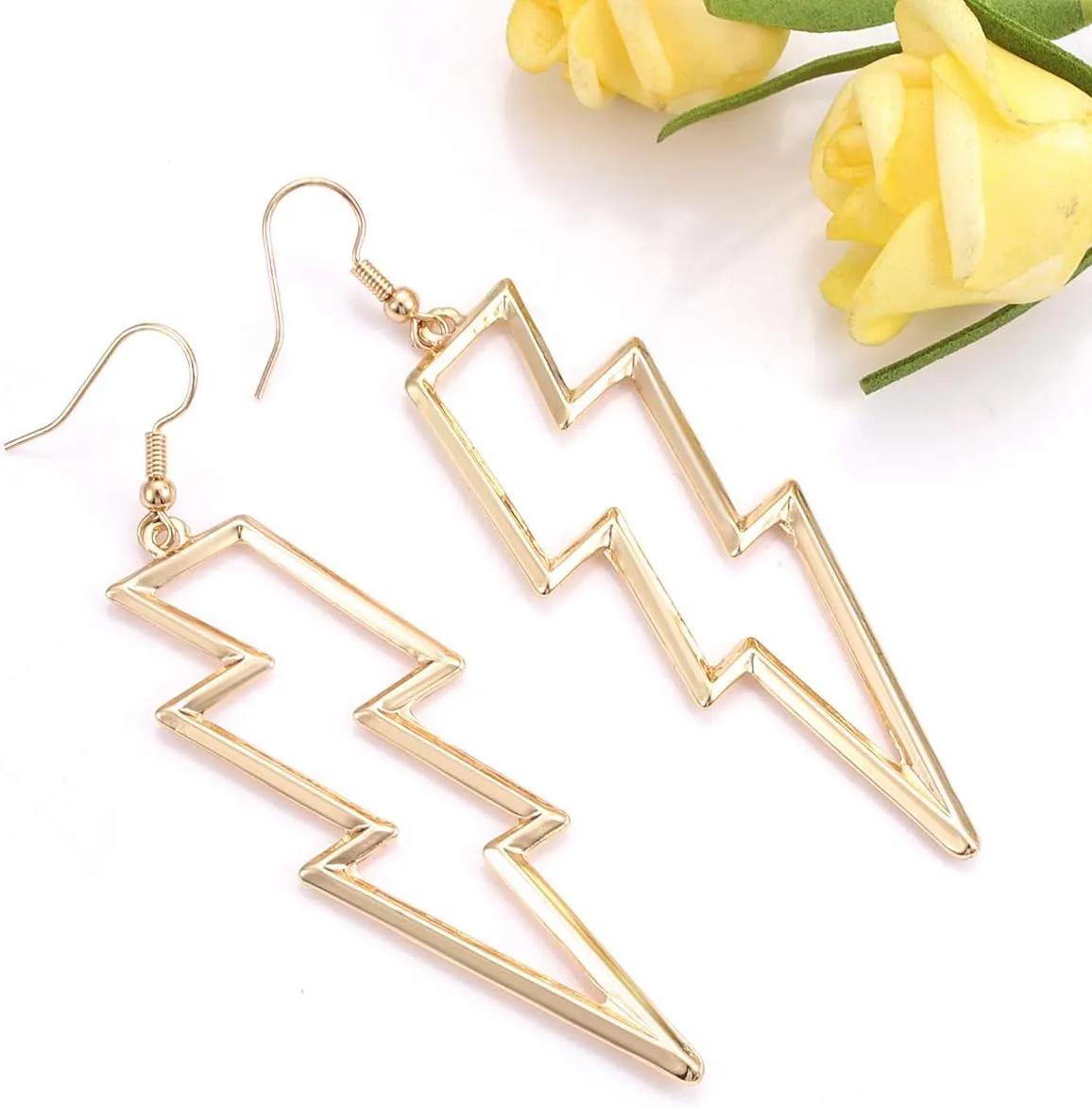 Lightning Bolt Drop Dangle Earrings For Woman Statement Flash Thunder Hook Earrings Punk Fashion Jewelry