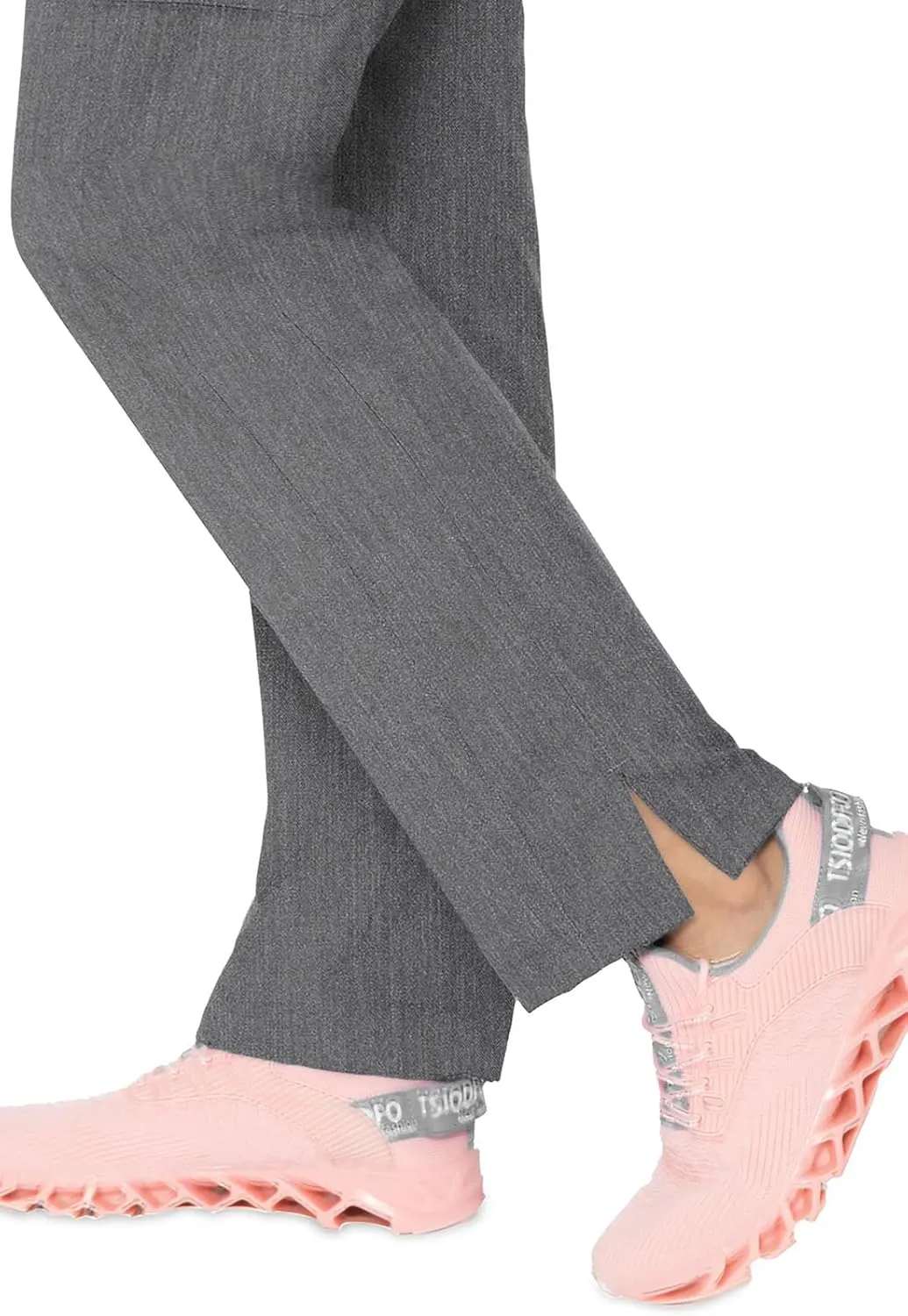 Med Couture Scrub Pants for Women, Jersey Waist Yoga Bottoms, 6 Pockets with Mid Rise Drawstring Waistband - MC7725