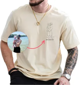 NAZENTI Custom Bootleg Dad Bootleg Rap Tee, Personalized T-Shirts with Picture for Fathers Day, Christmas, Birthday