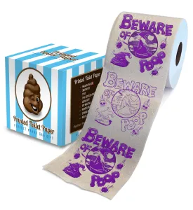 Printed TP Halloween Beware of Witch Poop Printed Toilet Paper – 500 Sheets