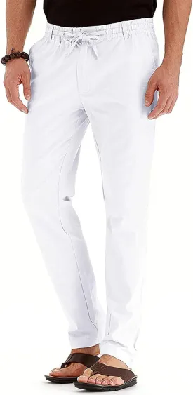 Rela Bota Mens Jogger Pants Loose Bussiness Pants Soft Stretch Chino Pant Drawstring Elastic Waist