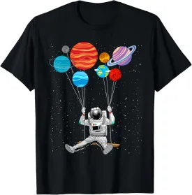 Space Themed For Men Women Outer Space Moon Galaxy Astronaut T-Shirt