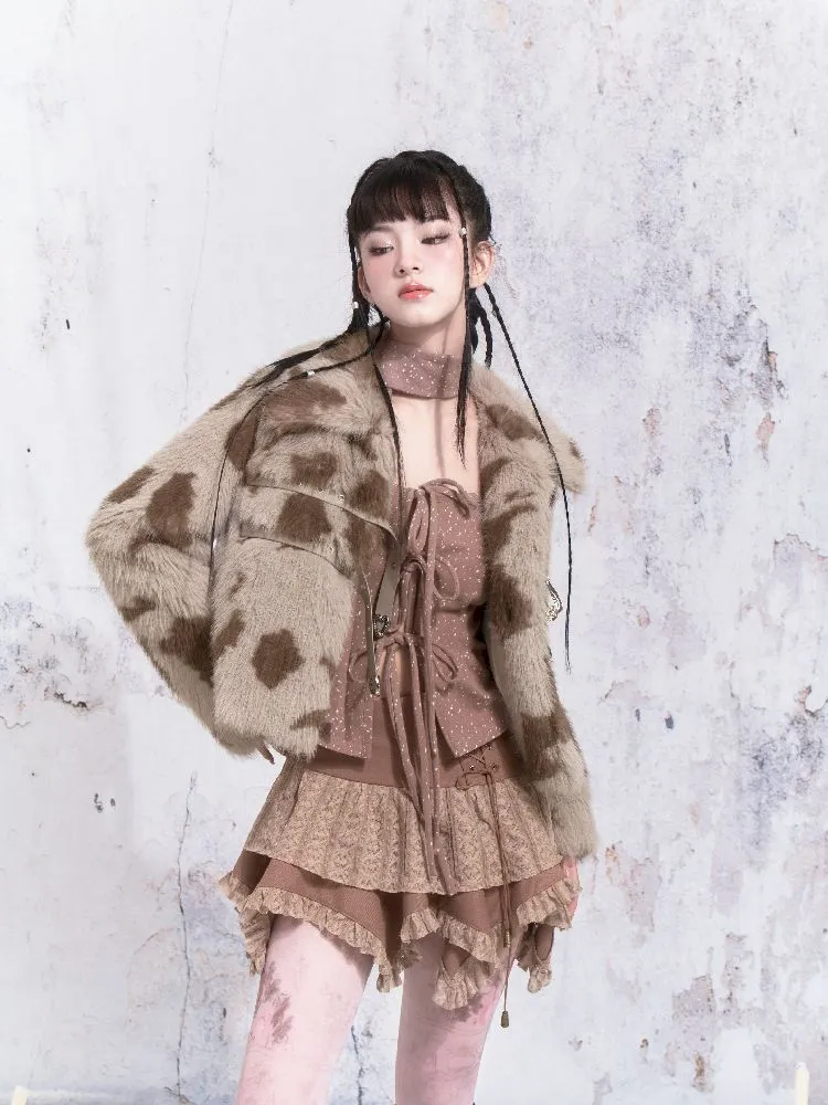 Strappy Patchwork Asymmetrical Half Skirt【s0000005310】