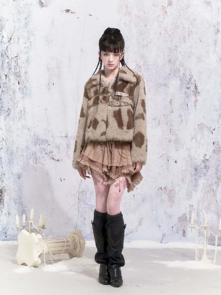 Strappy Patchwork Asymmetrical Half Skirt【s0000005310】