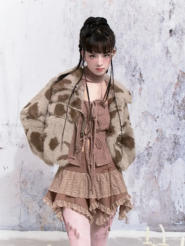 Strappy Patchwork Asymmetrical Half Skirt【s0000005310】