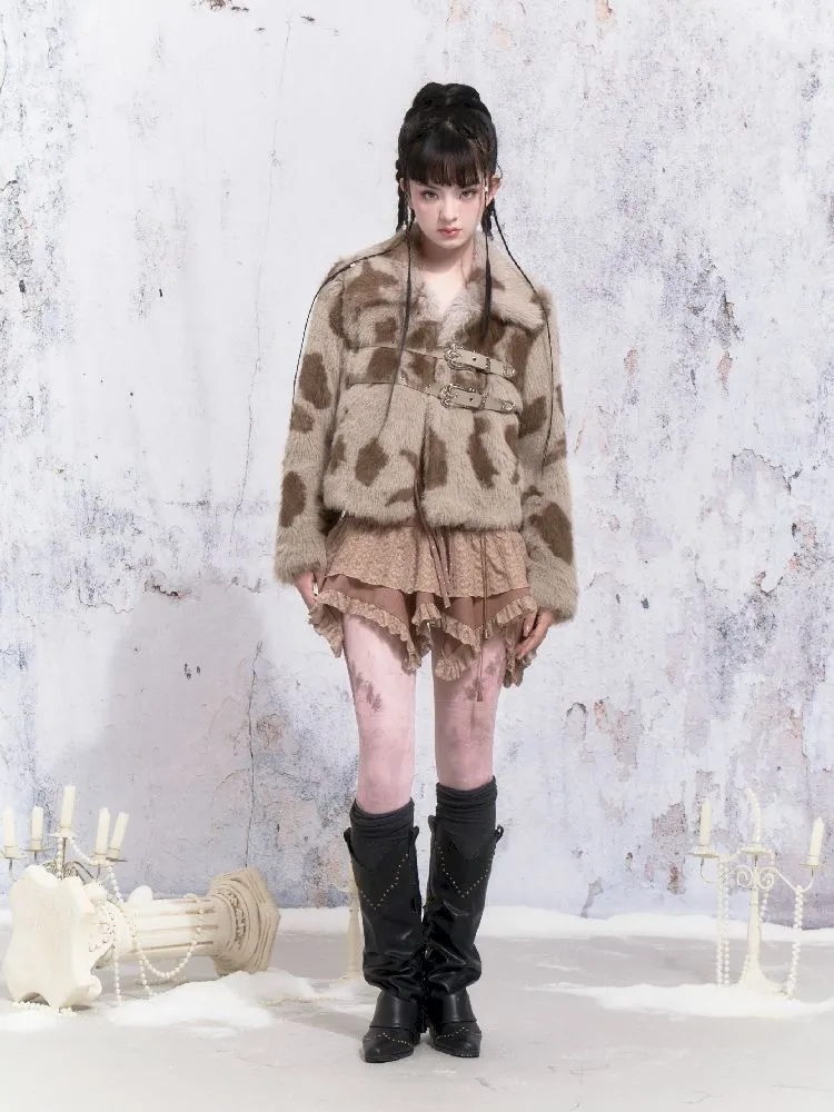 Strappy Patchwork Asymmetrical Half Skirt【s0000005310】