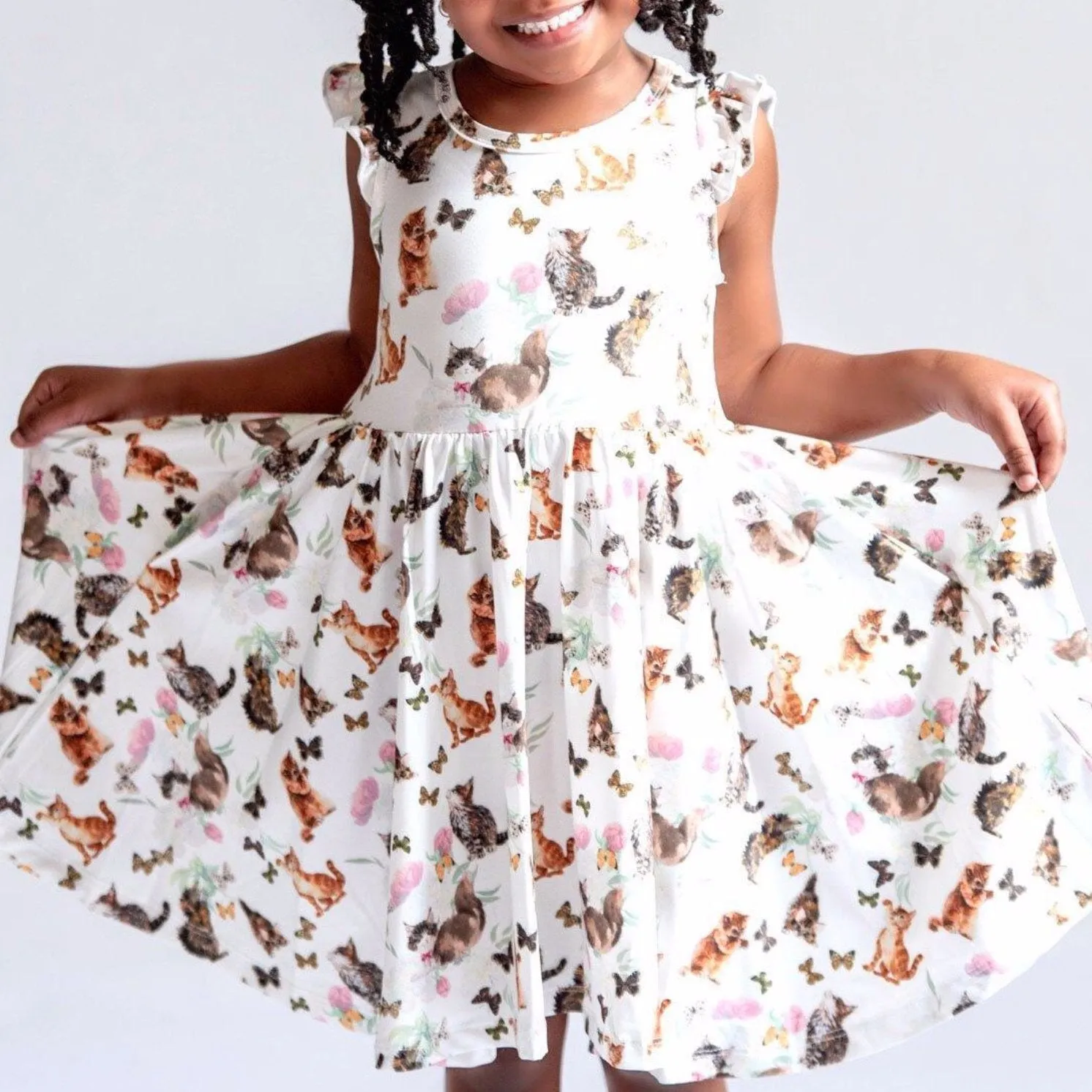 Twirl Dress Cats and Butterflies, Size 2T