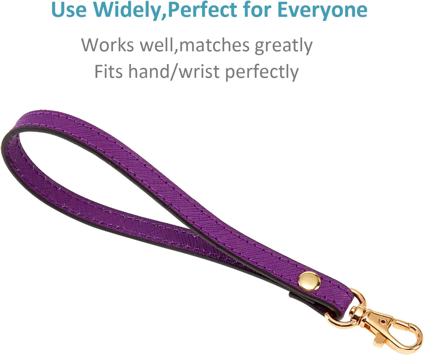 Wristlet Strap, Genuine Leather Keychain Wristlet KeyChain Hand Strap for Wallet Purse Clutch Cellphone Wristlet Key