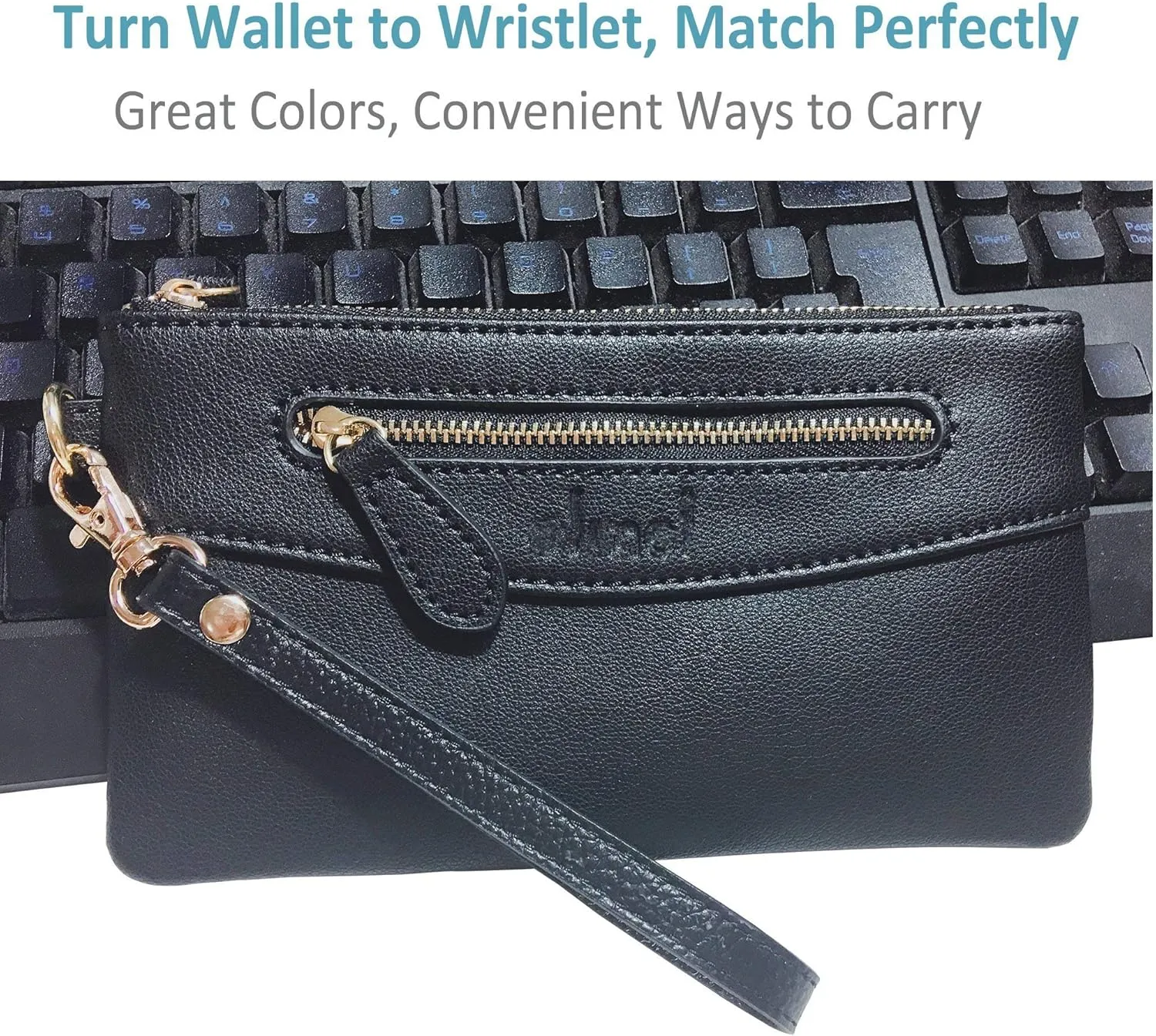Wristlet Strap, Genuine Leather Keychain Wristlet KeyChain Hand Strap for Wallet Purse Clutch Cellphone Wristlet Key